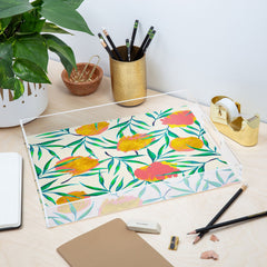 83 Oranges Floral Blush Gold Acrylic Tray