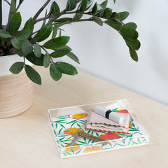83 Oranges Floral Blush Gold Acrylic Tray