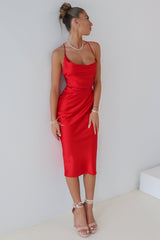 Harlow Midi Dress - Red