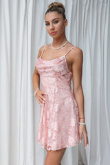 Lila Mini Dress - Pink Lace