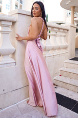 Pandora Multiway Gown - Blush Pink Satin