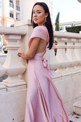 Pandora Multiway Gown - Blush Pink Satin