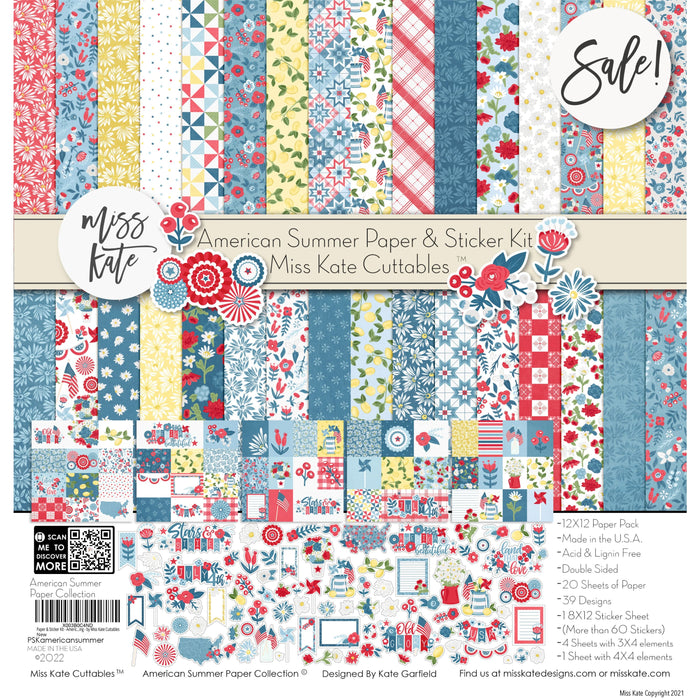 American Summer - Paper & Sticker Kit 12X12 (Ds)