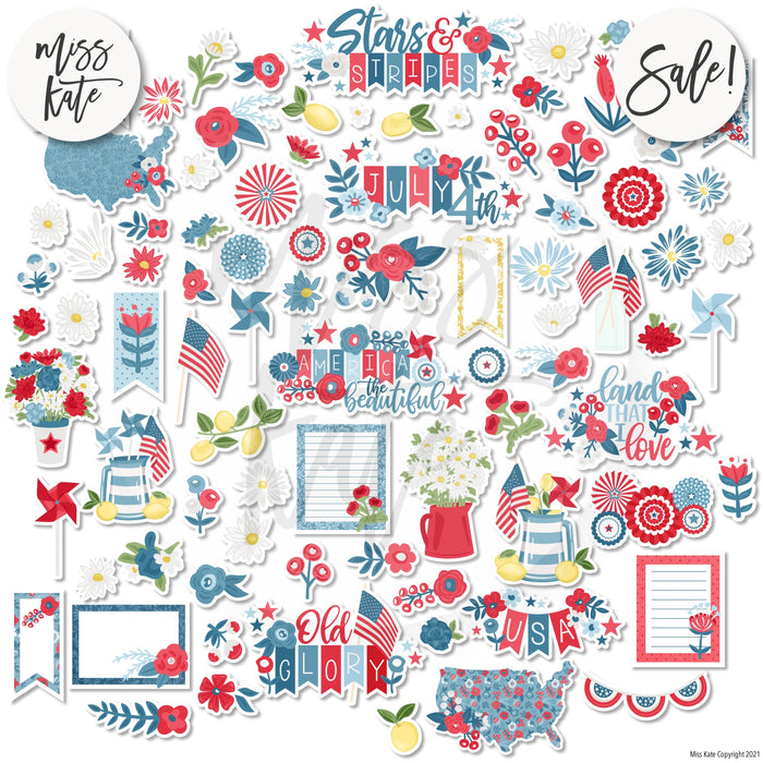 American Summer - Paper & Sticker Kit 12X12 (Ds)
