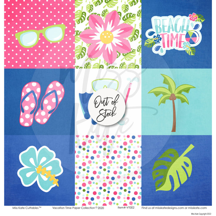 Vacation Time - Paper & Sticker Kit 12X12 (Ds)