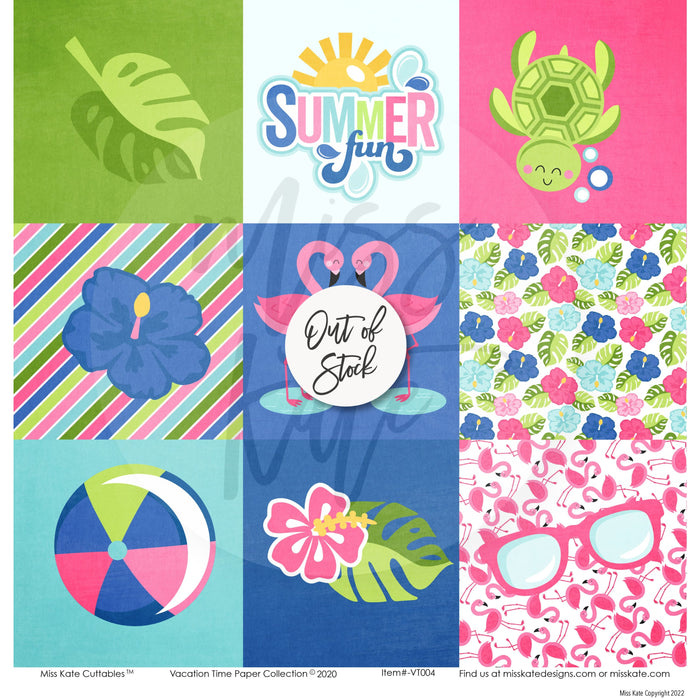 Vacation Time - Paper & Sticker Kit 12X12 (Ds)
