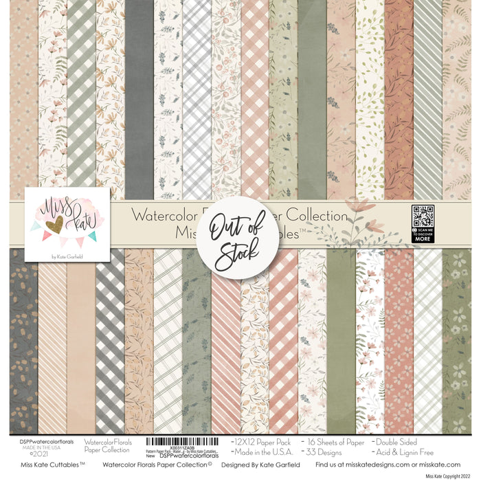 Watercolor Florals - Paper Pack 12X12 (Ds)