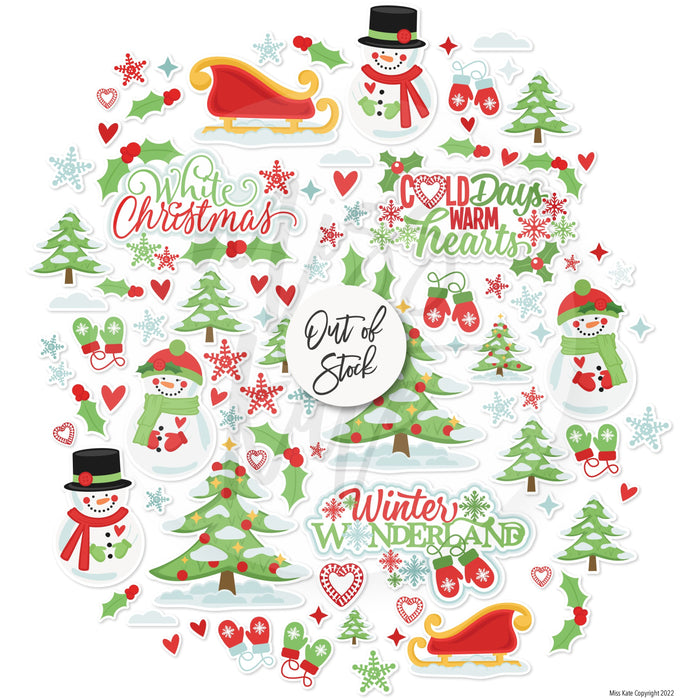 White Christmas - Paper & Sticker Kit 12X12 (Ds)