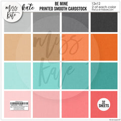 Be Mine - Linen Printed Smooth Cardstock Single-Sided