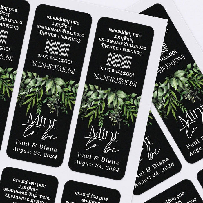 Black & Greenery Tic Tac Labels - XOXOKristen