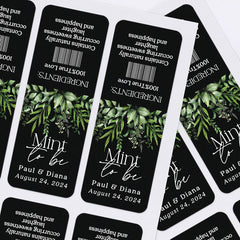 Black & Greenery Tic Tac Labels - XOXOKristen