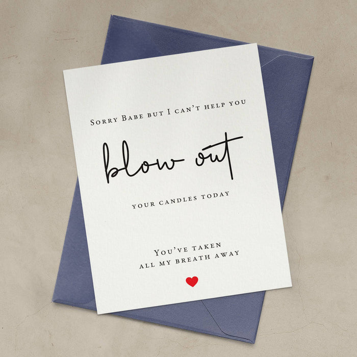 Blow out candles Happy Birthday Card for Partner - XOXOKristen