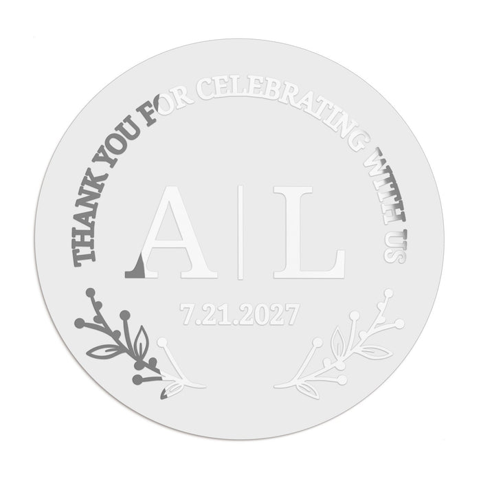 1.25" - 12 Labels / Silver Foil