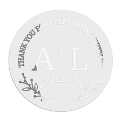 1.25" - 12 Labels / Silver Foil