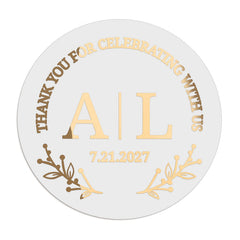 Botanical Monograms Wedding Stickers - XOXOKristen