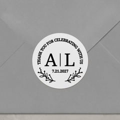 Botanical Monograms Wedding Stickers - XOXOKristen