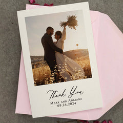 Chic Wedding Thank You Cards with Photo - XOXOKristen