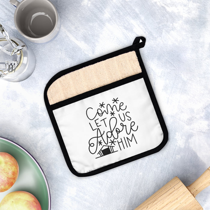Come Let Us Adore Him Pot Holder