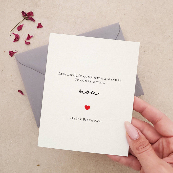 Cute Happy Birthday Card for Mom - XOXOKristen