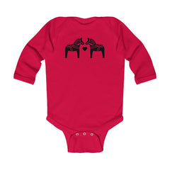 Dala Horse Long Sleeve Bodysuit Scandinavian Design Studio