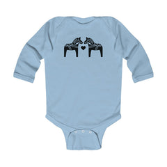 Dala Horse Long Sleeve Bodysuit Scandinavian Design Studio