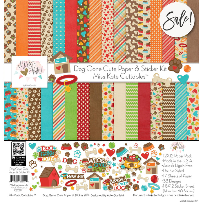 Dog Gone Cute - Paper & Sticker Kit 12X12 (Ds)