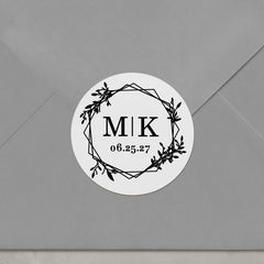 Elegant Frame Wedding Stickers - XOXOKristen