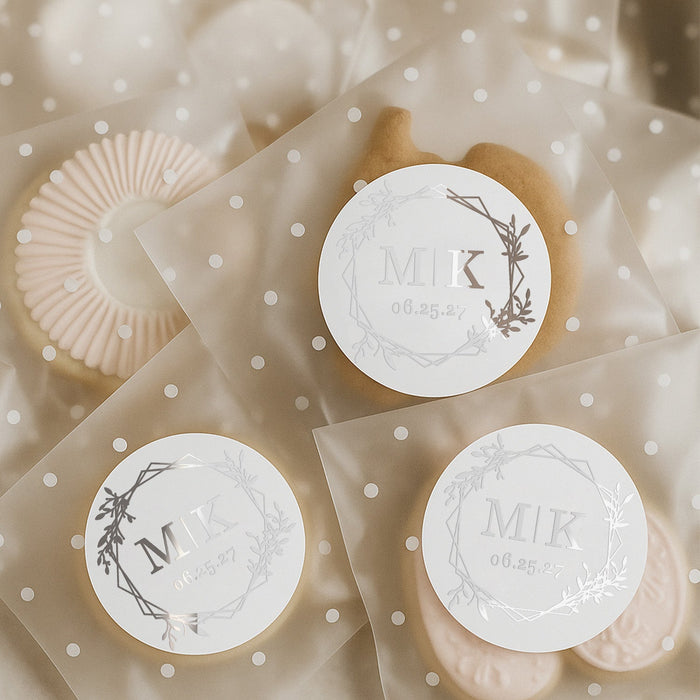 Elegant Frame Wedding Stickers - XOXOKristen