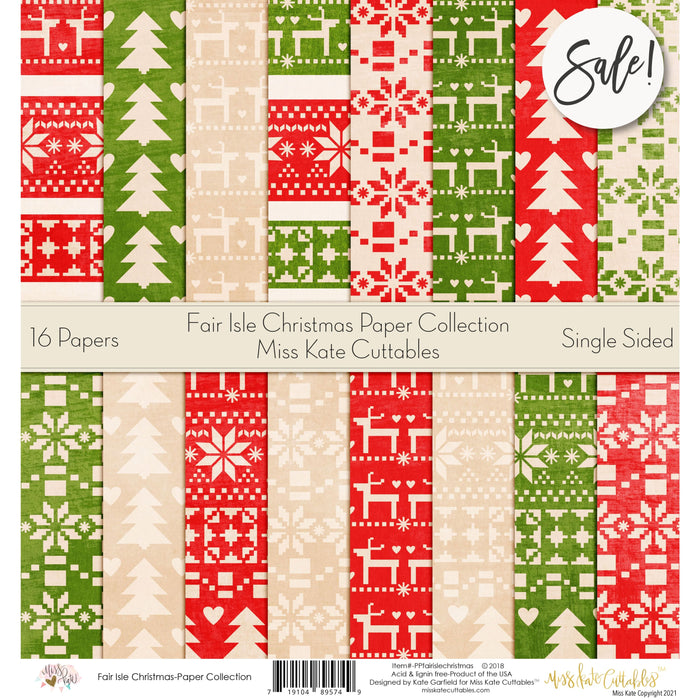 Fair Isle Christmas - Paper Pack 12X12 (Ss)