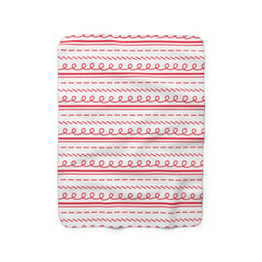 Festive Lines Sherpa Fleece Blanket
