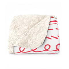 Festive Lines Sherpa Fleece Blanket