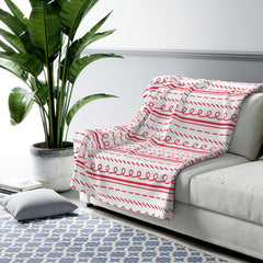 Festive Lines Sherpa Fleece Blanket