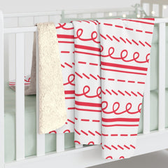 Festive Lines Sherpa Fleece Blanket