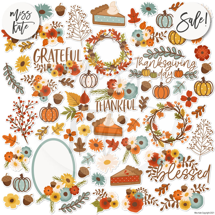 Give Thanks - Paper & Sticker Kit 12X12 (Ds)