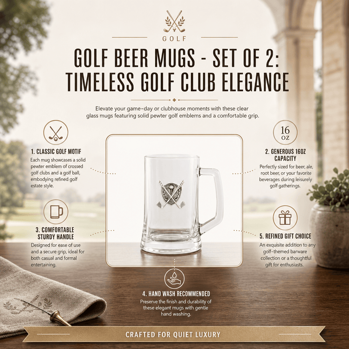 Golf Beer Mugs - Set of 2 4