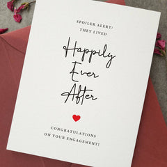 Happily Ever After Newly Engaged Card Engagement Card - XOXOKristen