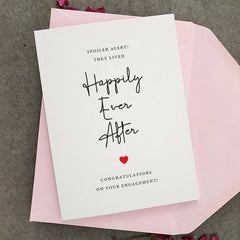 Happily Ever After Newly Engaged Card Engagement Card - XOXOKristen