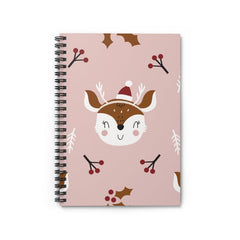 Happy Reindeer Spiral Lined Notebook