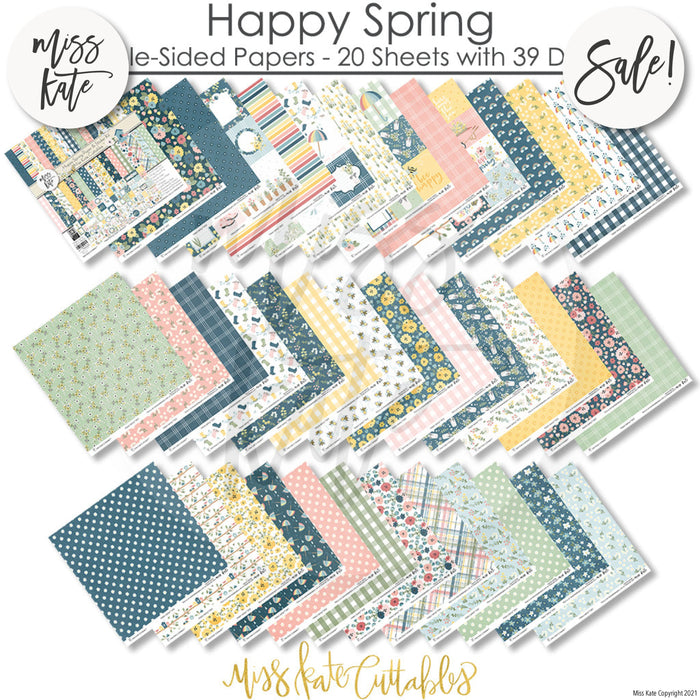 Happy Spring - Paper & Sticker Kit 12X12 (Ds)