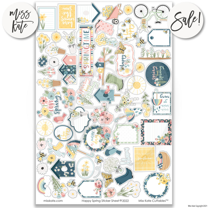 Happy Spring - Paper & Sticker Kit 12X12 (Ds)