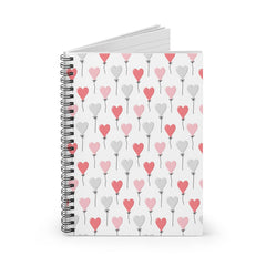 Heart Balloons Spiral Lined Notebook