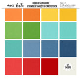 Hello Sunshine - Linen-Printed Smooth Cardstock Single-Sided Linen Printed