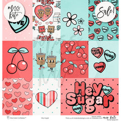 Hey Sugar- Paper & Sticker Kit 12X12 (Ds)