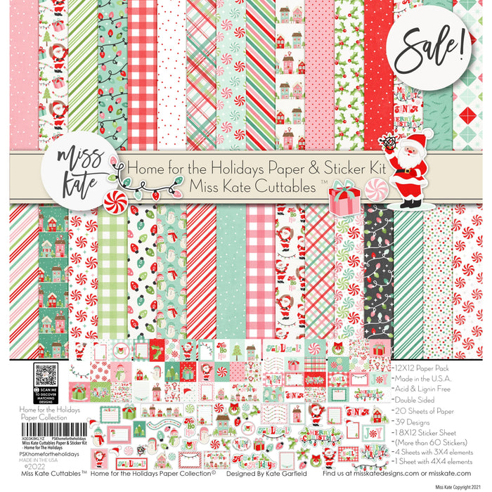 Home For The Holidays - Paper & Sticker Kit 12X12 (Ds)