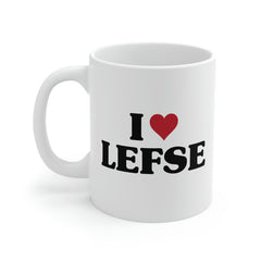 I Love Lefse Mug Scandinavian Design Studio