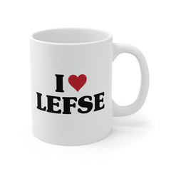 I Love Lefse Mug Scandinavian Design Studio