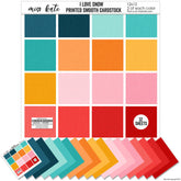 I Love Snow - Linen Printed Smooth Cardstock Single-Sided