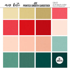 Joy - Linen-Printed Smooth Cardstock Single-Sided