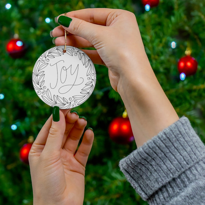 Joy Ceramic Ornament