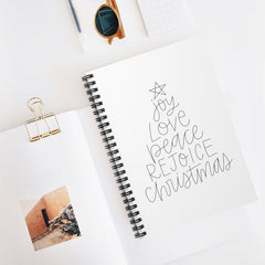 Joy Love Peace Spiral Lined Notebook